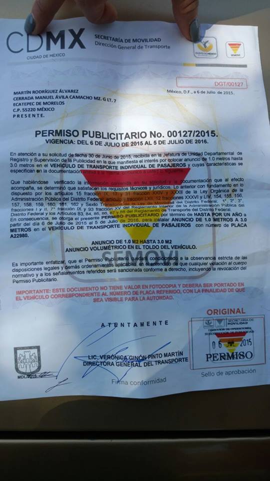 PRESENTA SEMOVI ANTE MINISTERIO PÃšBLICO TAXI CON PERMISO APÃ“CRIFO DURANTE OPERATIVO A TRANSPORTE PÃšBLICO