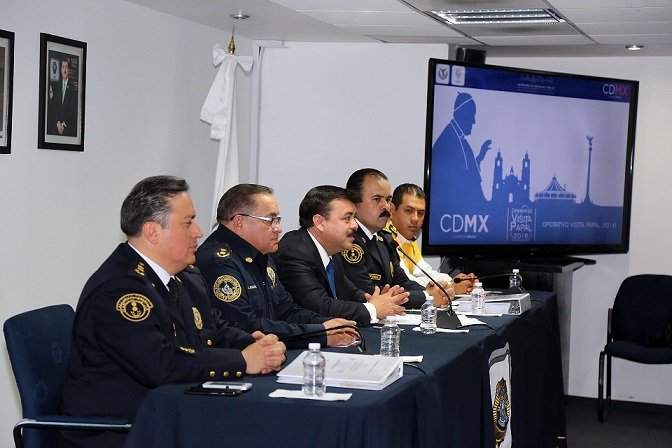 Alista SSP-CDMX operativo de seguridad y vialidad por la visita del Papa Francisco