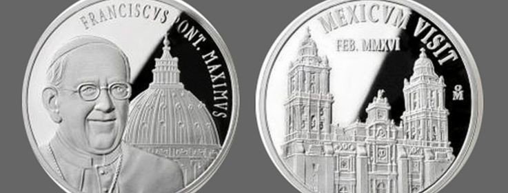PRESENTAN MONEDA CONMEMORATIVA POR LA VISITA DEL PAPA