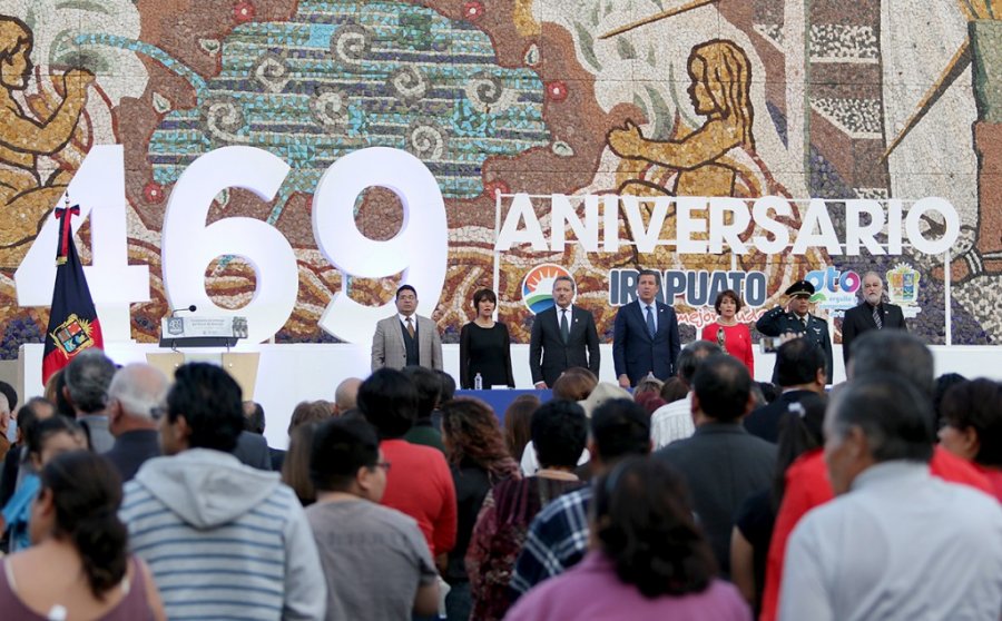 Gobernador, participó en la ceremonia protocolaria del 469 Aniversario de la Fundación de Irapuato.