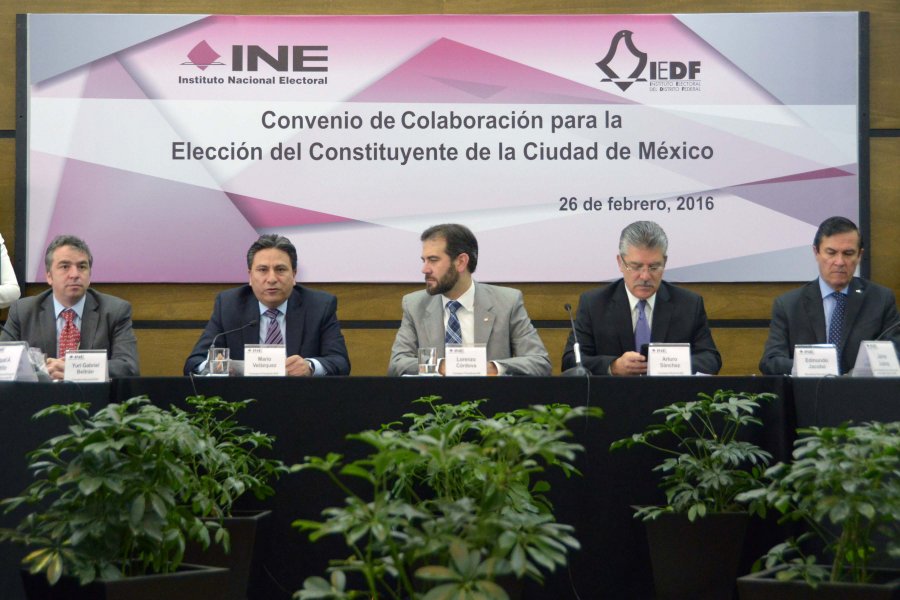 FIRMAN IEDF E INE CONVENIO DE COLABORACIÓN PARA ELECCIÓN DE ASAMBLEA CONSTITUYENTE