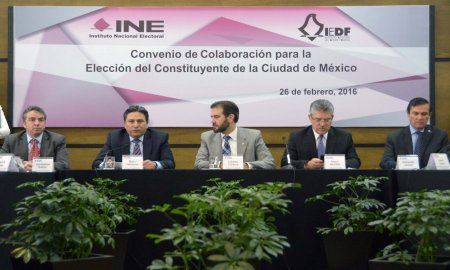 FIRMAN IEDF E INE CONVENIO DE COLABORACIÃ“N PARA ELECCIÃ“N DE ASAMBLEA CONSTITUYENTE