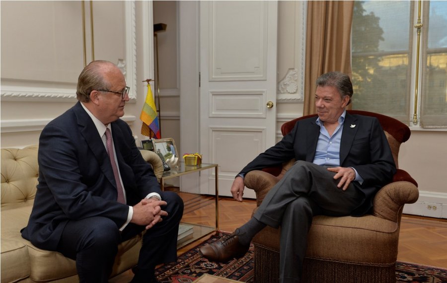 Graco Ramírez se reúne con el presidente colombiano Juan Manuel Santos