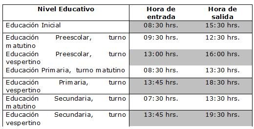SEP amplía hasta el 18 de marzo Horario Escolar de Invierno