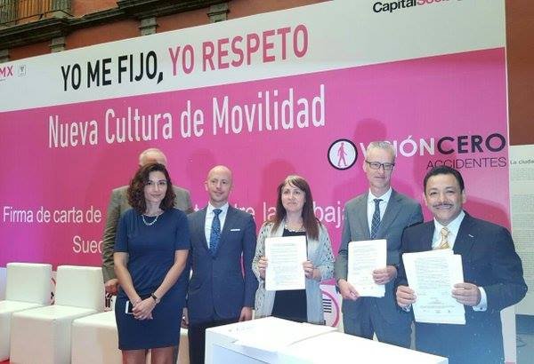 Avanza la nueva cultura de movilidad con firma de entendimiento entre CDMX y Suecia