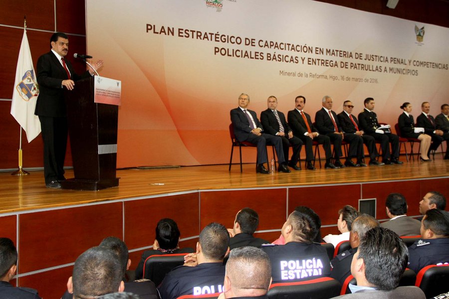Hidalgo ejemplo nacional en capacitación a elementos policiacos