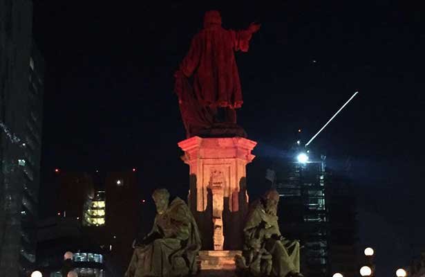 Iluminación especial en solidaridad a Bélgica
