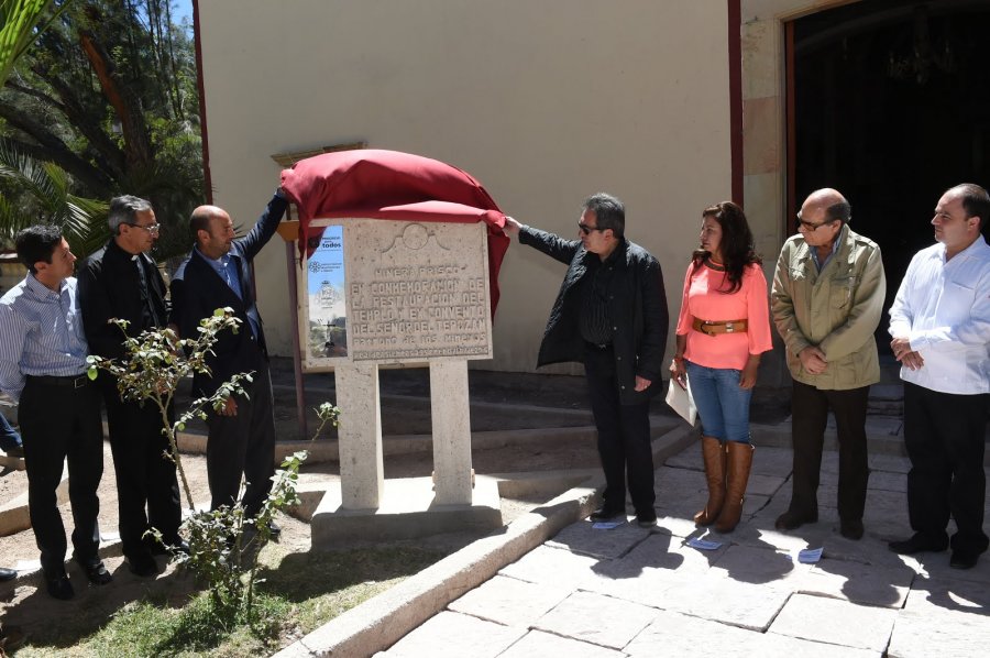 Supervisión y develación de placa del Santuario y ex convento del Señor del Tepozán