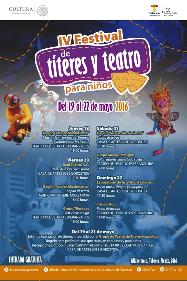 Continúa la diversión en el IV Festival de Títeres y Teatro para Niños