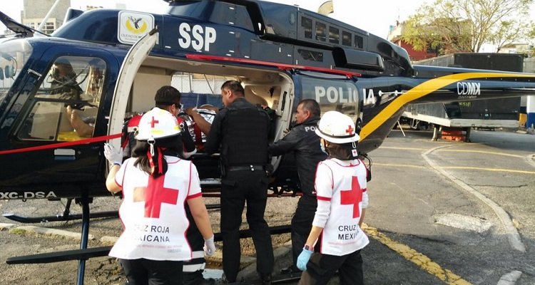 CÓNDORES DE LA SSP-CDMX REALIZA TRASLADO DE JOVEN POR QUEMADURAS