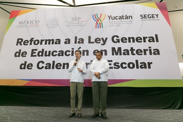 Presentan en Yucatán modificaciones al calendario escolar