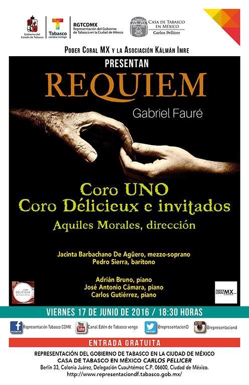 Concierto a€œRéquiema€ con los coros Dèlicieux y UNO, en la Casa de Tabasco en CDMX Carlos Pellicer