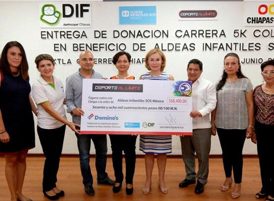 Atestigua Leticia Coello de Velasco entrega de donativo a Aldeas Infantiles SOS