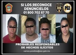 En operativo intermunicipal detienen a cuatro sujetos con arma de fuego