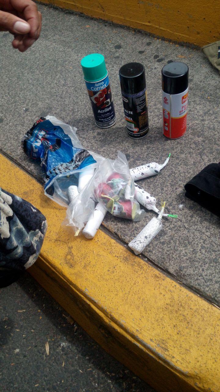 9 PERSONAS DETENIDAS POR POSESIÓN DE BOMBAS MOLOTOV Y PETARDOS