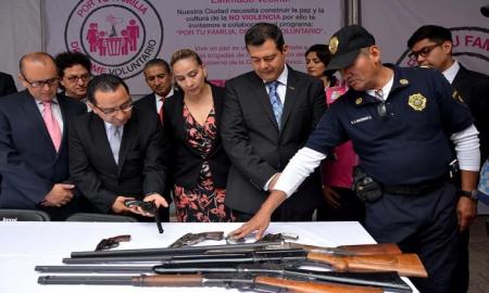 Ha canjeado Desarme Voluntario de CDMX mÃ¡s de 23 mil armas de fuego desde 2012