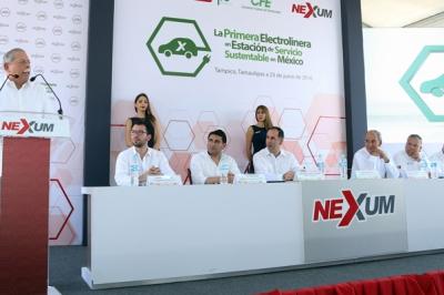 Inauguran primera electrolinera del país en Tampico
