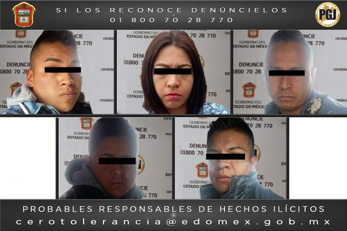 Inician proceso legal contra cinco presuntos asaltantes en Nicolás Romero
