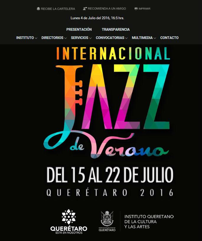 Música, cine y clases magistrales ofrecerá el Festival Internacional Jazz de Verano Querétaro 2016