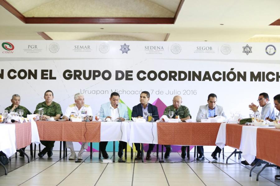 Revisa Grupo de Coordinación Michoacán estrategias de seguridad en Uruapan