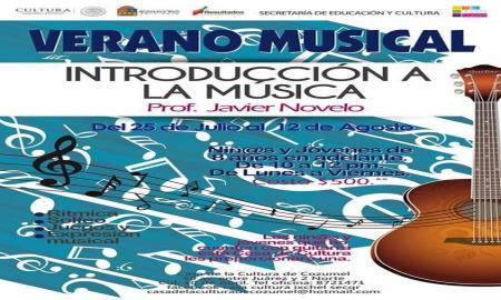 LA CASA DE LA CULTURA IXCHEL DE COZUMEL IMPARTIRÃ EL CURSO â€œVERANO MUSICALâ€