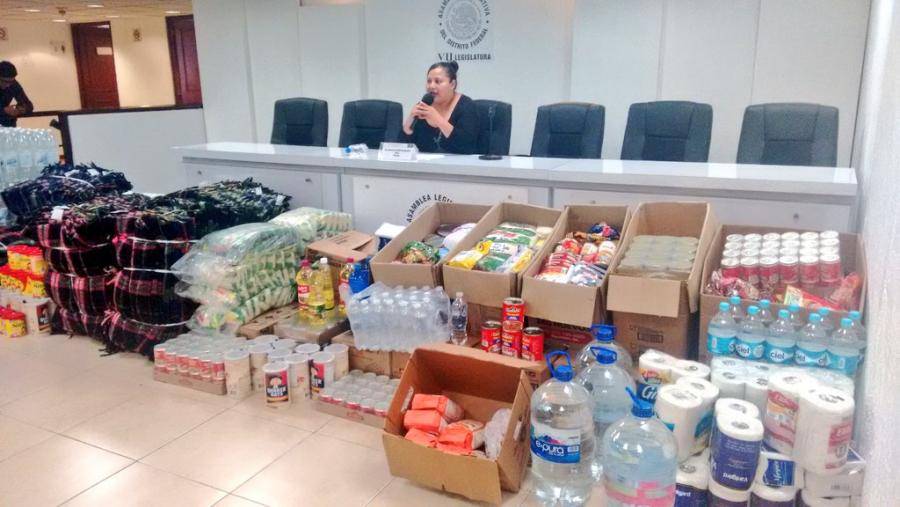 Entregarán víveres y medicamentos a centros de acopio y adquiridos con donaciones de diputados
