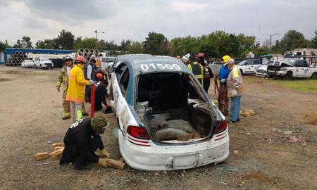 AVANZA IZTAPALAPA EN CAPACITACIÃ“N A RESCATISTAS PARA EXTRAER HERIDOS DE VEHÃCULOS COLISIONADOS
