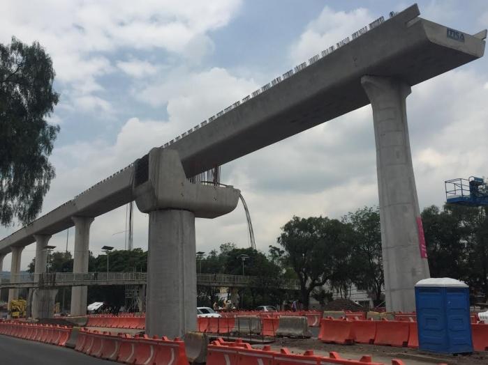 Concluye SOBSE montaje de columnas para AUSUR en Viaducto Tlalpan