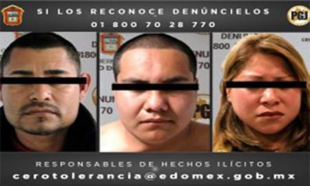 Condenan a 60 aÃ±os de prisiÃ³n a tres secuestradores detenidos por la PGJEM