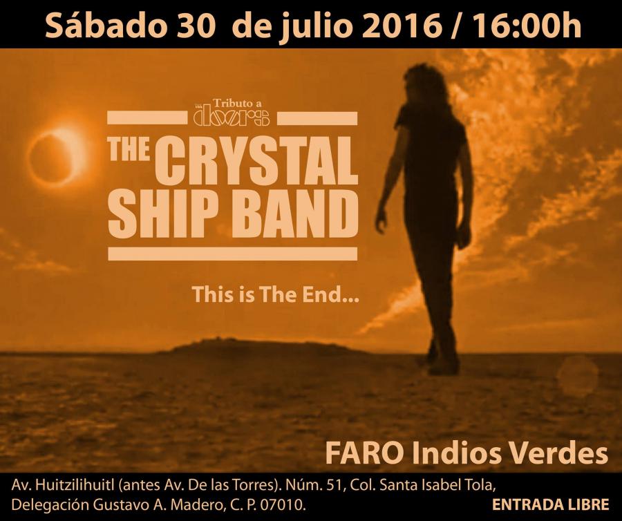 The Crystal Ship Band evocará a The Doors este sábado en el Faro Indios Verdes