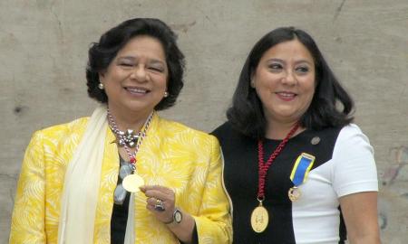 DISTINGUEN A TERESA FRANCO, TITULAR DEL INAH, CON LA MEDALLA CLEMENTINA DÃAZ Y DE OVANDO