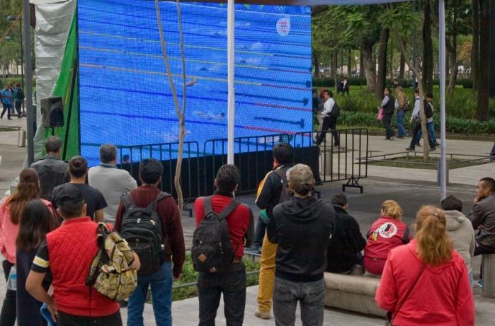 Juegos Olímpicos a través de pantallas gigantes en CDMX