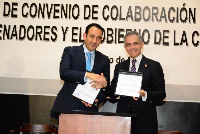Firman Convenio de Colaboración Gobierno de CDMX y Cámara de Senadores