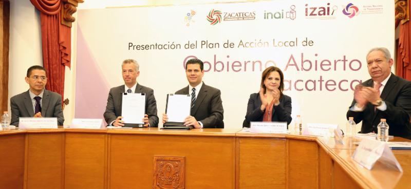 Firma MAR implementación del Plan Local de Gobierno Abierto Zacatecas