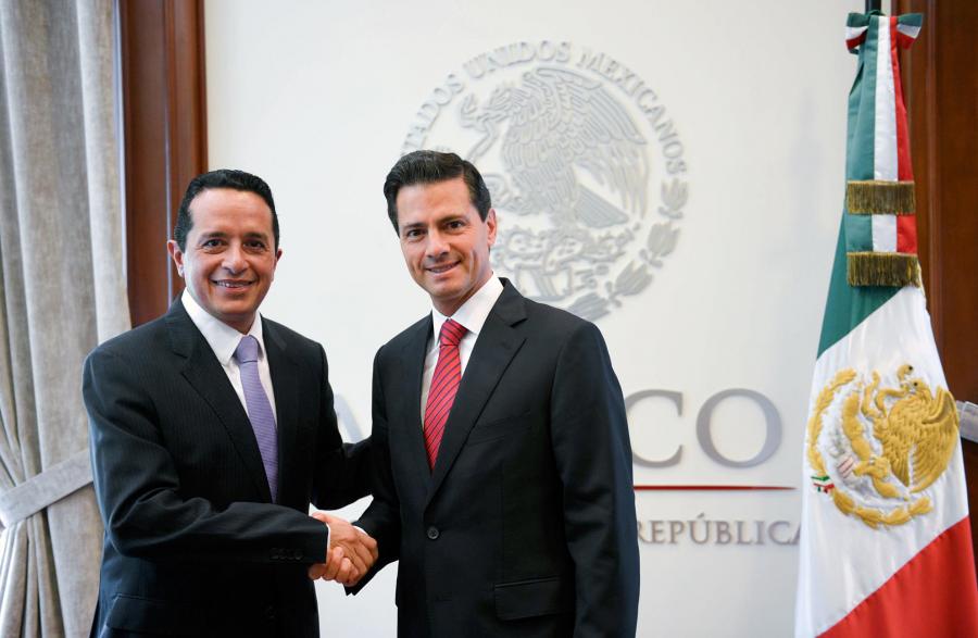Se reÃºne el Presidente Enrique PeÃ±a Nieto con el Gobernador Electo de Quintana Roo