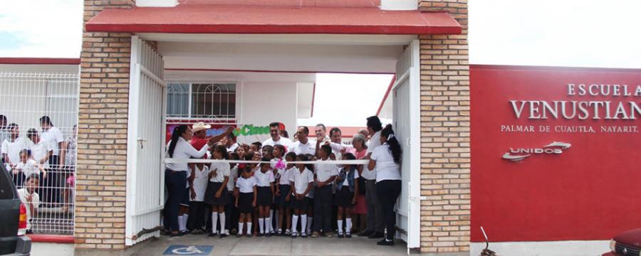 Entrega Gobierno Nueva Escuela Primaria en Palmar de Cuautla