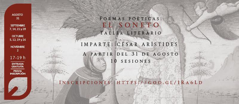 La Biblioteca Vasconcelos invita al taller: Formas poéticas: el soneto