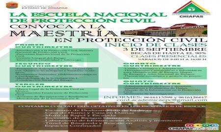 Ofrecen becas de hasta el 90% para la MaestrÃ­a de ProtecciÃ³n Civil