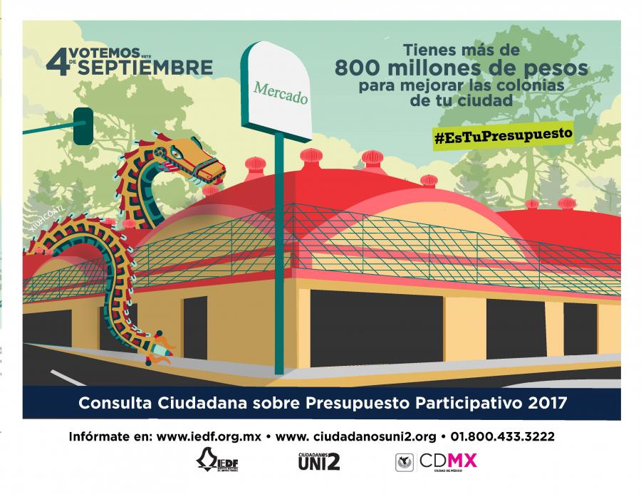 Llama IEDF a ciudadanía a apropiarse de 850 millones del Presupuesto  Participativo, y a definir con su voto a los integrantes de los Comités Ciudadanos