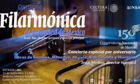 La Orquesta FilarmÃ³nica de la Ciudad de MÃ©xico celebrarÃ¡ la Independencia de nuestro paÃ­s en el CNM