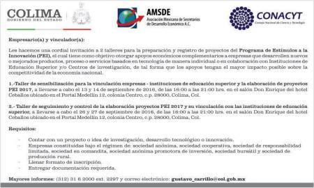 Gobierno del Estado invita a participar en talleres de vinculaciÃ³n empresarial
