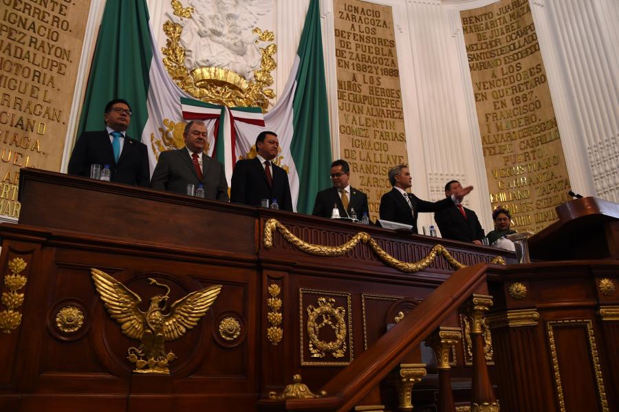 Inició el primer periodo de sesiones del segundo año de ejercicio de la VII Legislatura de la ALDF