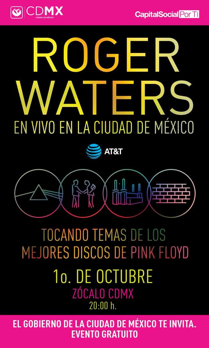 Roger Water gratis en la plancha del Zócalo de la CDMX