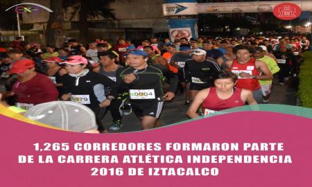 IZTACALCO REALIZA CARRERA ATLÃ‰TICA INDEPENDENCIA 2016