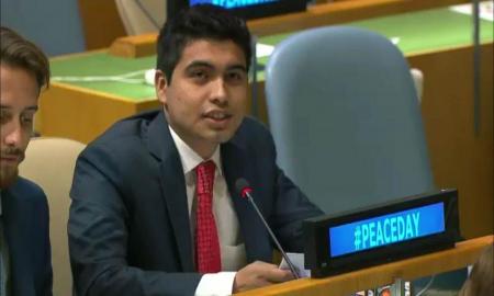 CADA JOVEN QUE ESTUDIA ES UN ELEMENTO MENOS PARA EL NARCOTRÃFICO: UNIVERSITARIO EN LA ONU