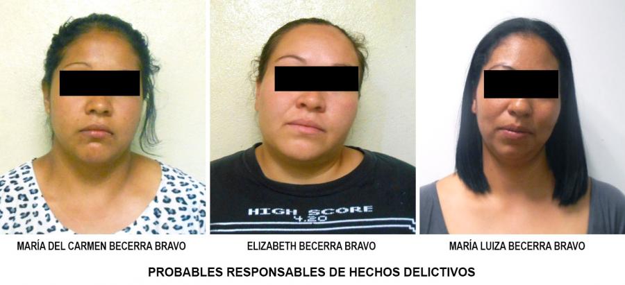 DETIENE PGJ A 3 MUJERES INTEGRANTES DE UNA BANDA DE EXTORSIONADORES VÍA TELEFÓNICA