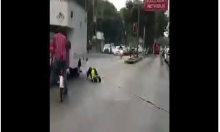 CamiÃ³n lesiona a elemento de Radar de la SecretarÃ­a de Movilidad (SEMOVI)