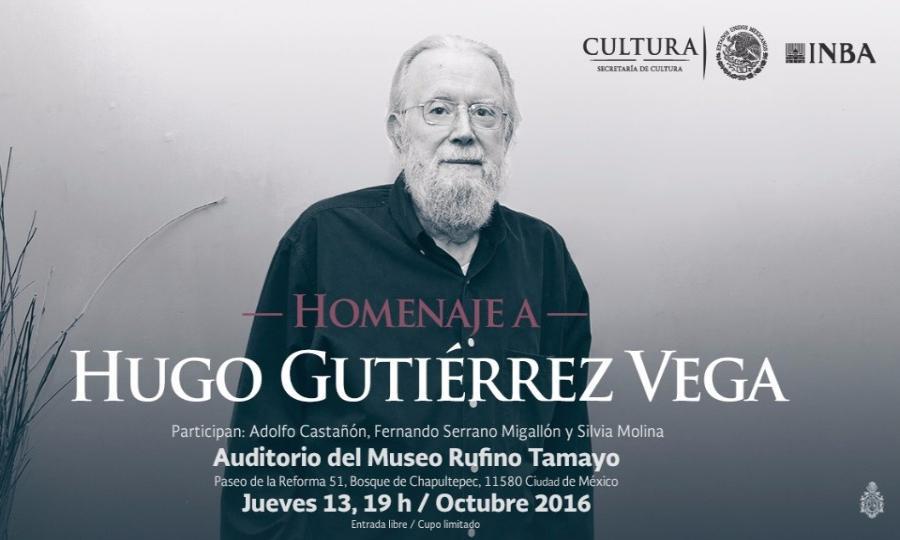 La Academia Mexicana de la Lengua rendirÃ¡ homenaje a Hugo GutiÃ©rrez Vega en su aniversario luctuoso