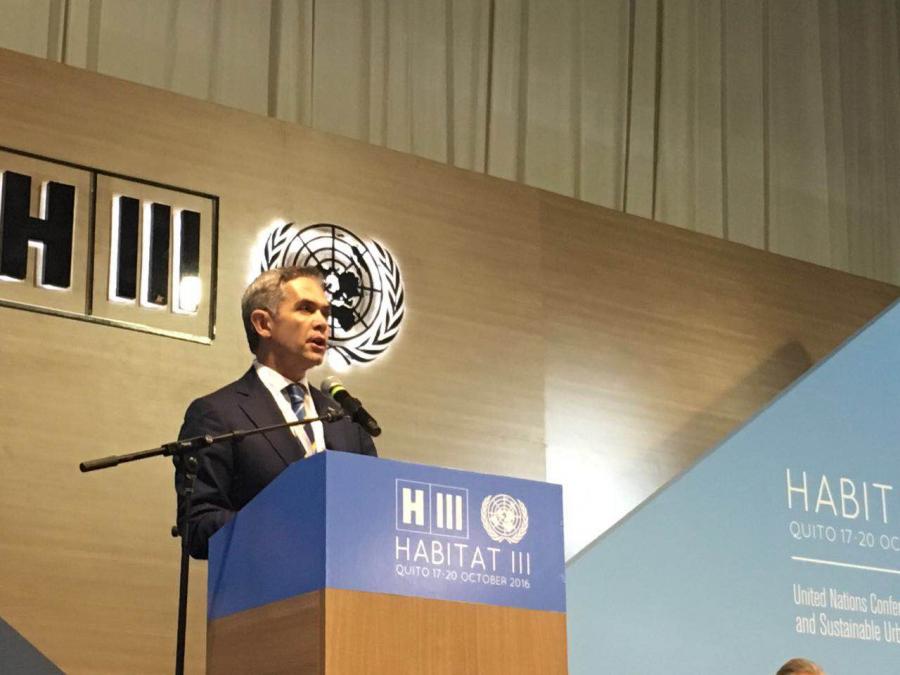 Subraya Jefe de Gobierno importancia de una mayor participación de las ciudades en la ONU