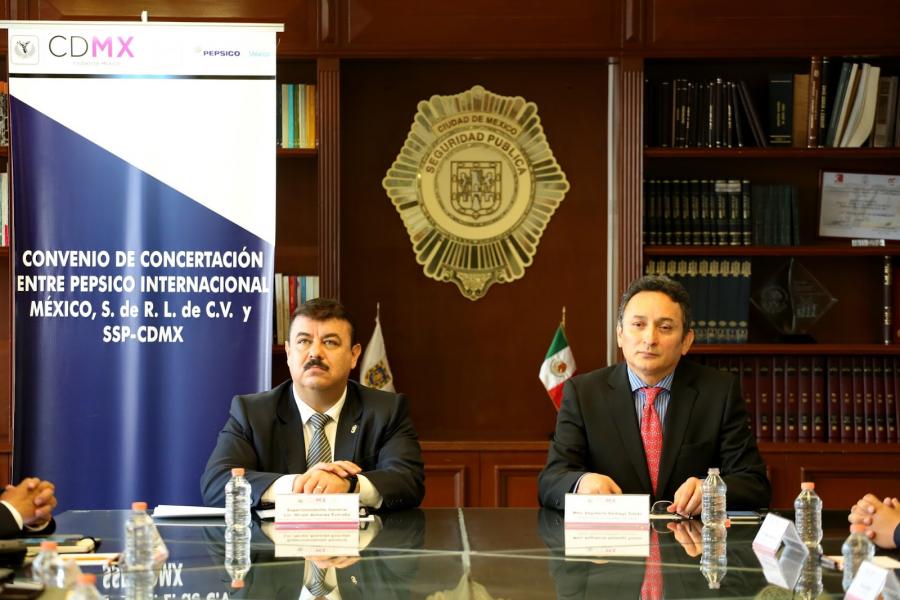 FIRMAN SSP-CDMX Y PEPSICO INTERNACIONAL MÉXICO CONVENIO EN MATERIA DE SEGURIDAD